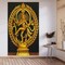 5x8ft Natraj Backdrop Cloth Banner Hindu God Dancing Shiva Nataraja Indian Hindu Banner for Home Decor Temple Mandir Pooja Room Wall Hanging Photo Background for Indian Themed Party Decor